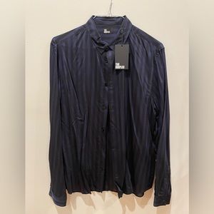 The Kooples Black and Navy Stripe Shirt